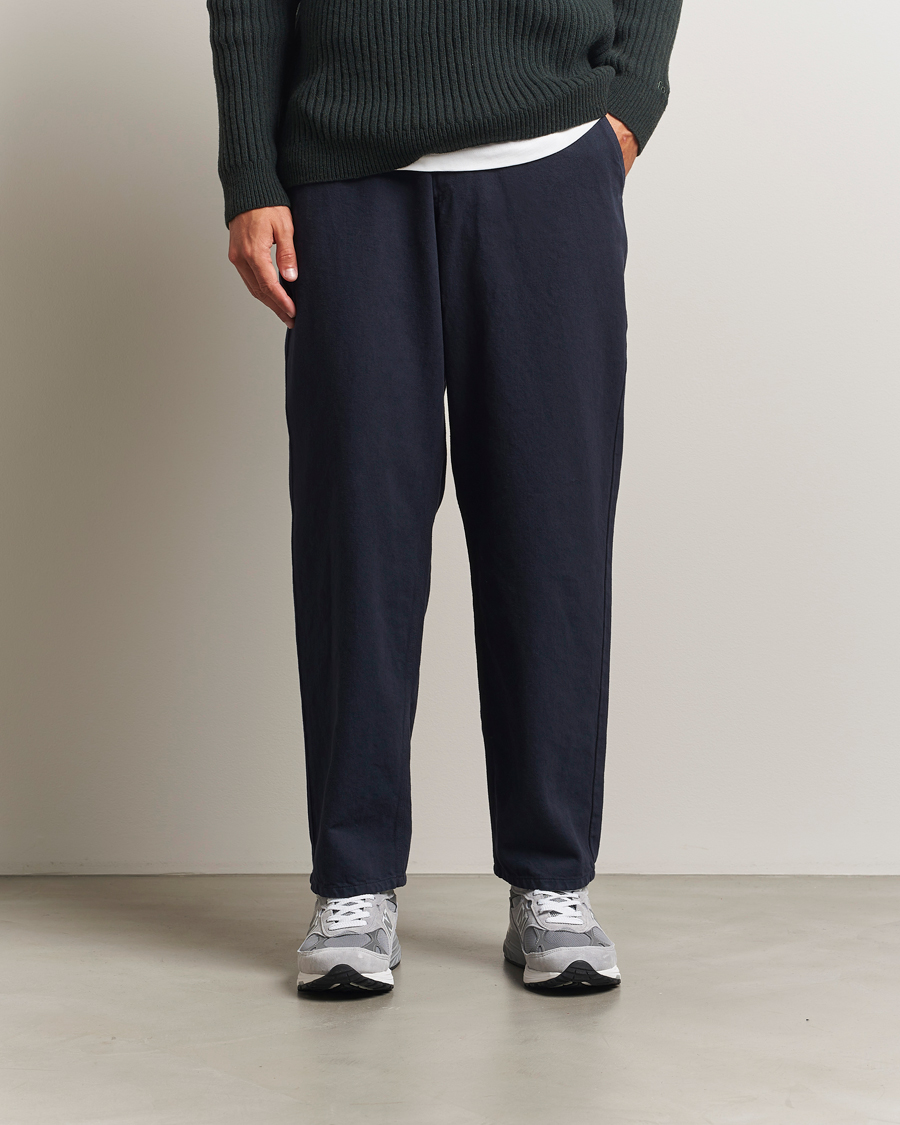 Heren | Broeken | Forét | Clay Twill Pants Navy