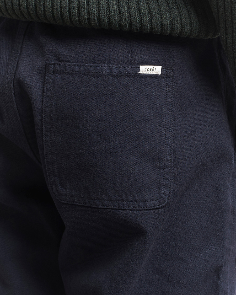 Heren | Broeken | Forét | Clay Twill Pants Navy