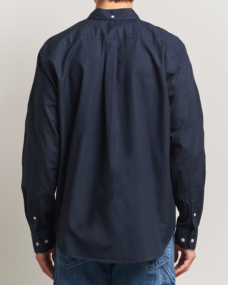 Heren | Overhemden | Forét | Flag Regular Fit Oxford Shirt Navy