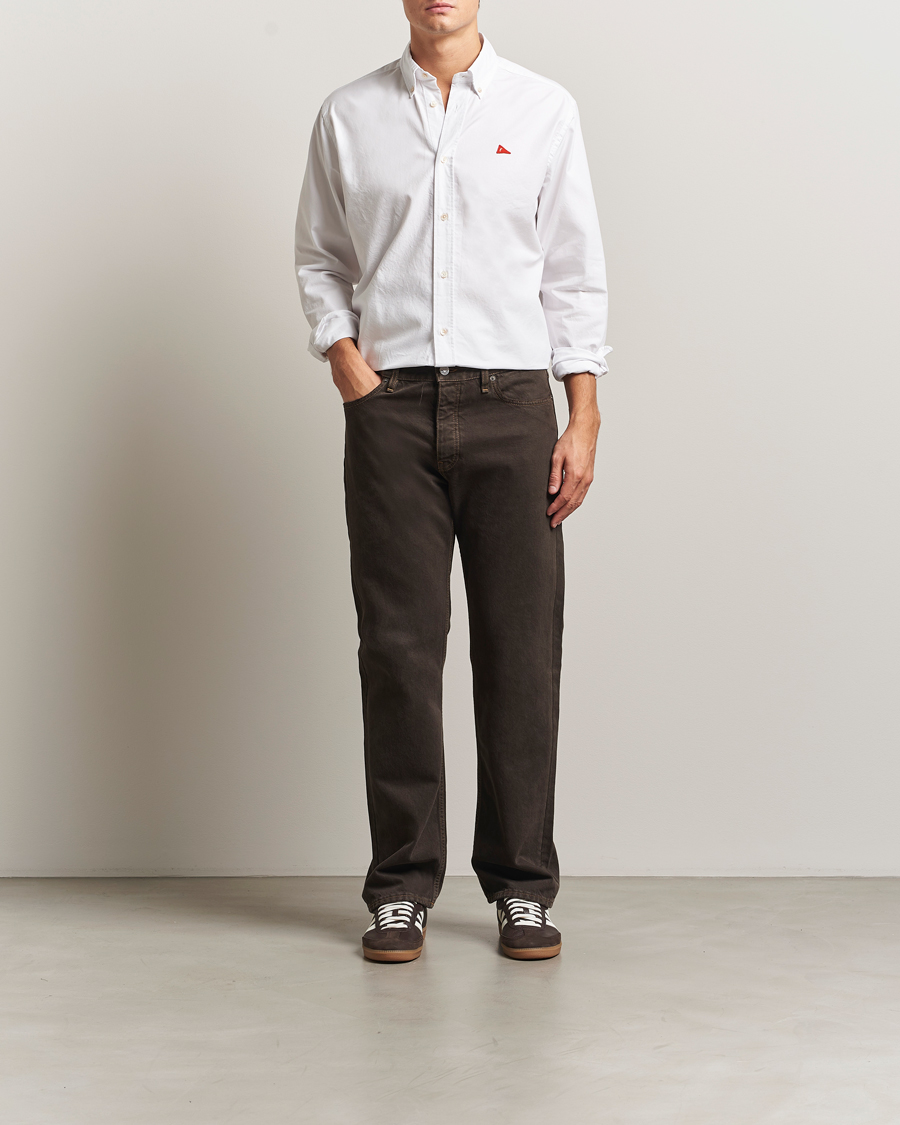 Heren | Overhemden | Forét | Flag Regular Fit Oxford Shirt White