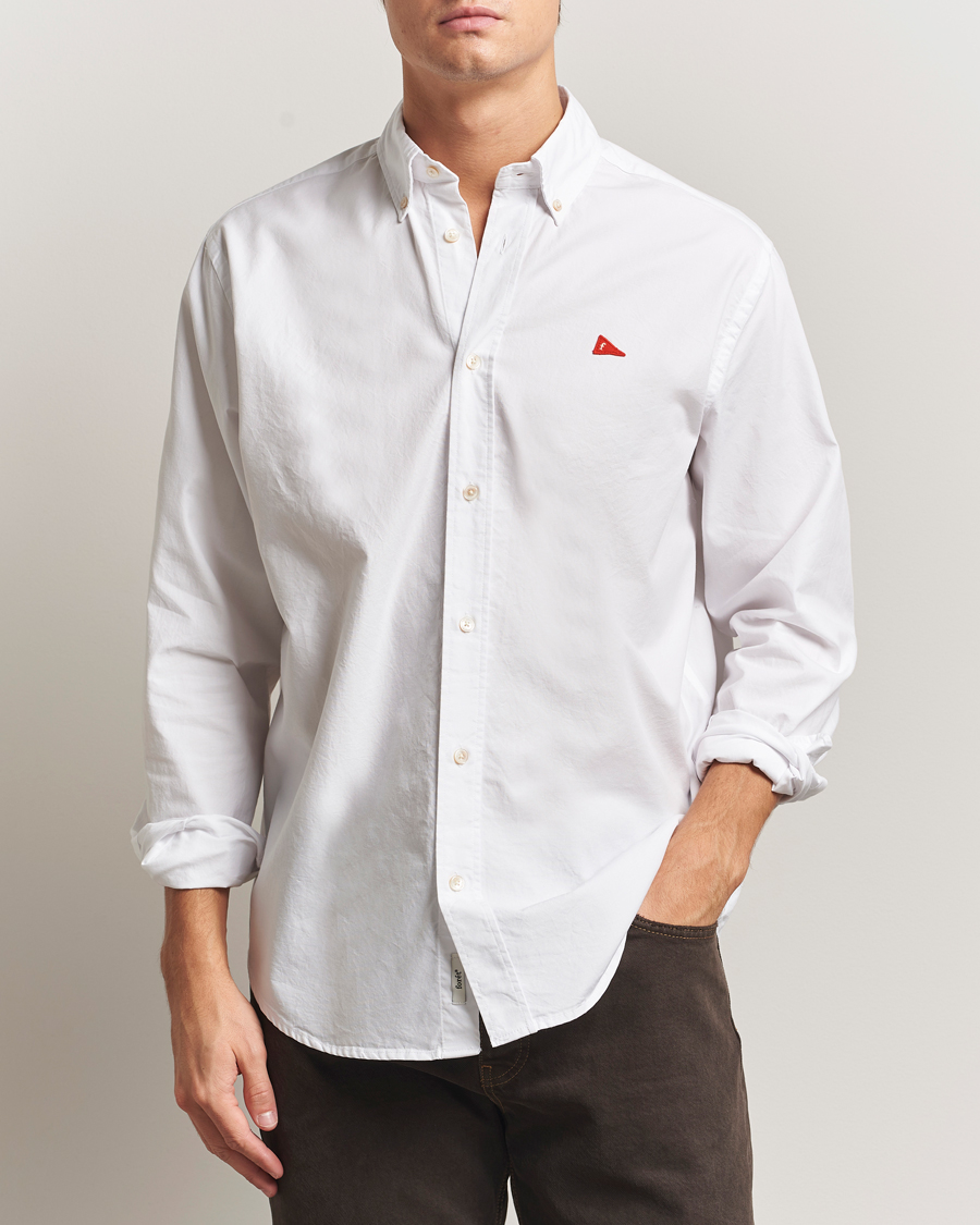 Heren | Overhemden | Forét | Flag Regular Fit Oxford Shirt White