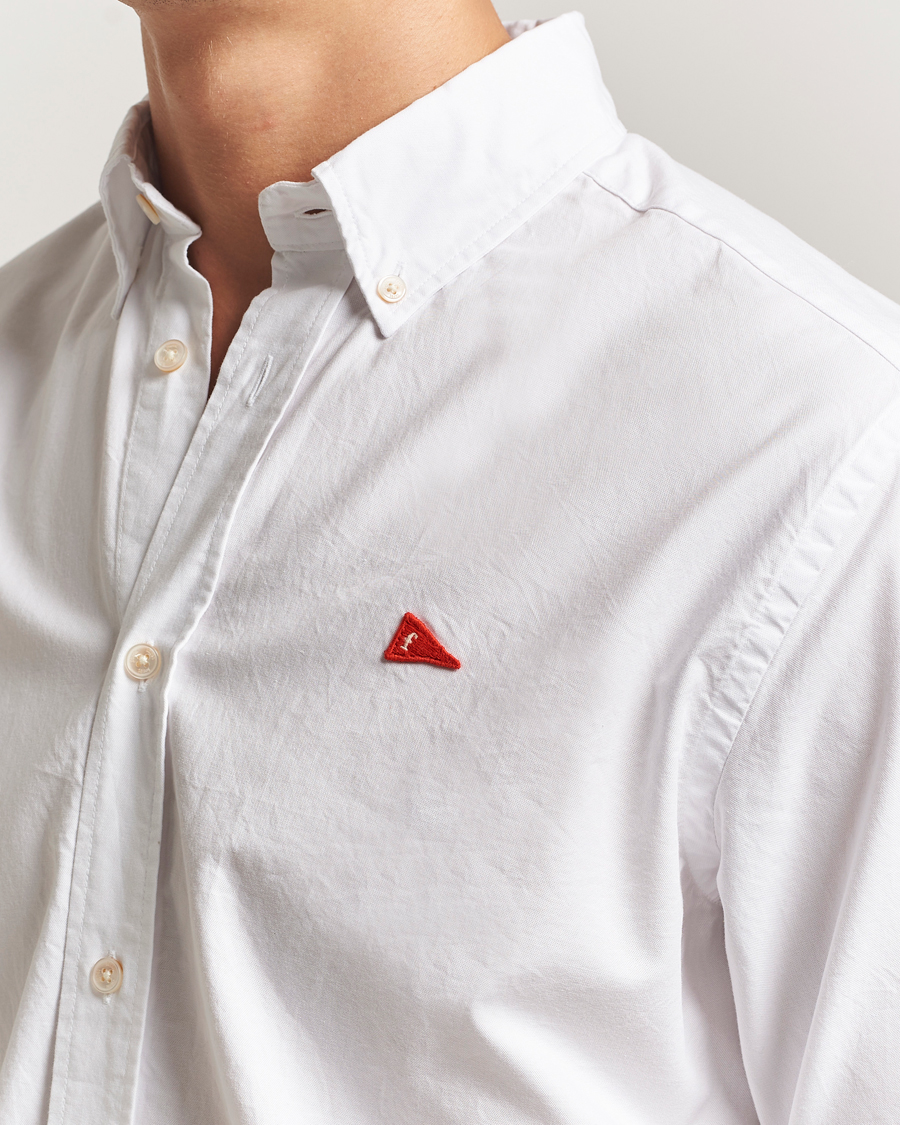 Heren | Overhemden | Forét | Flag Regular Fit Oxford Shirt White