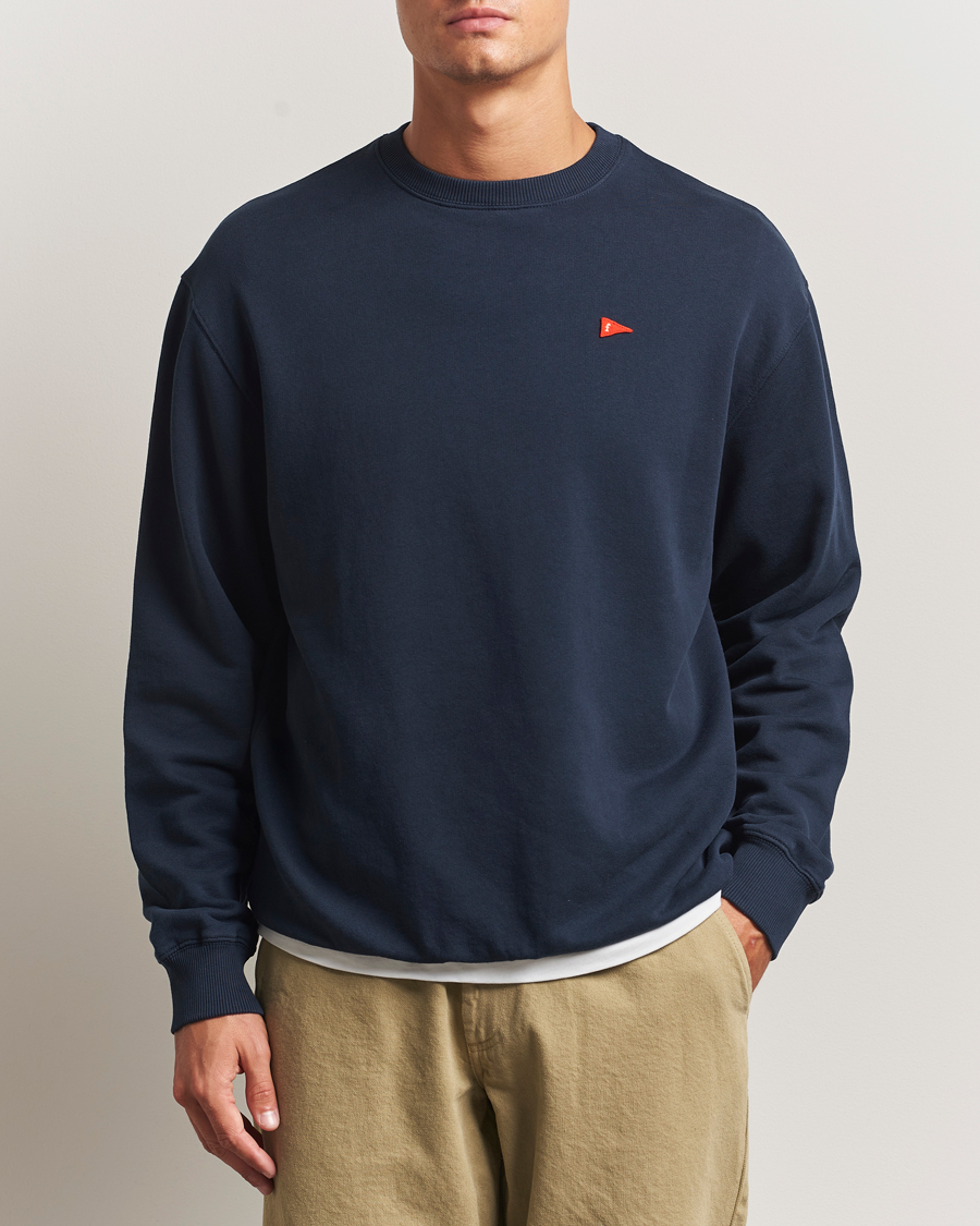 Heren | Truien | Forét | Flag Sweatshirt Navy