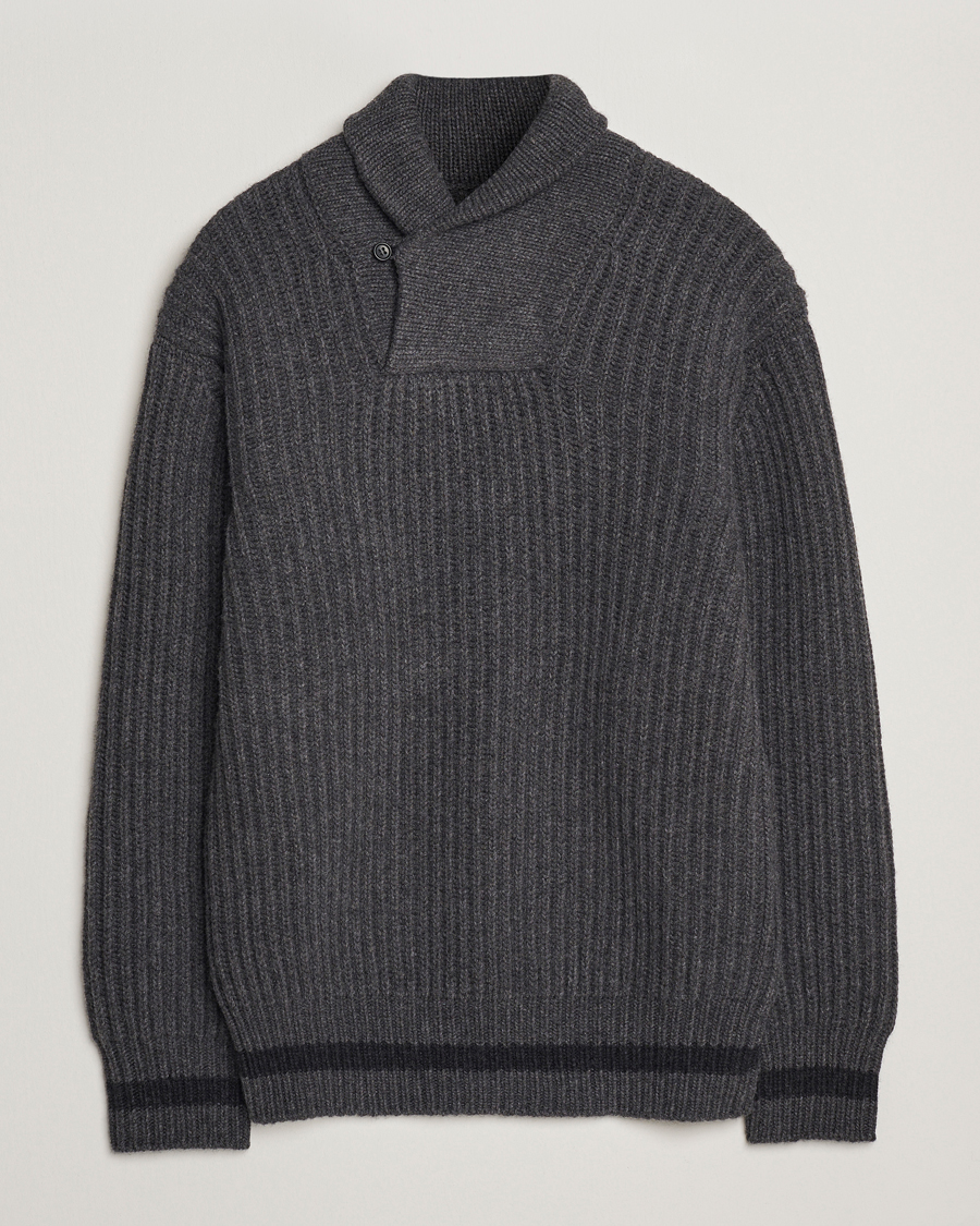 Heren | Truien | Filson | Bristol Shawl Neck Sweater Grey