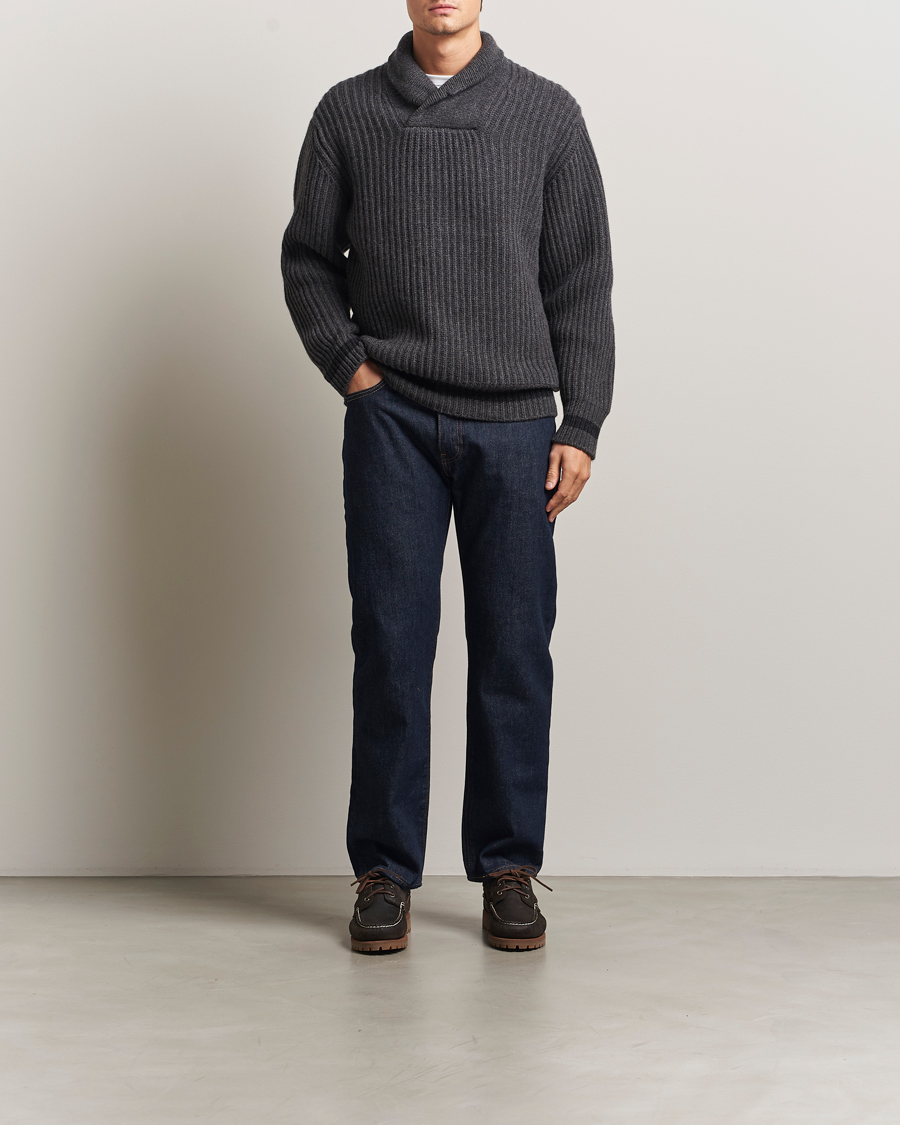 Heren | Truien | Filson | Bristol Shawl Neck Sweater Grey
