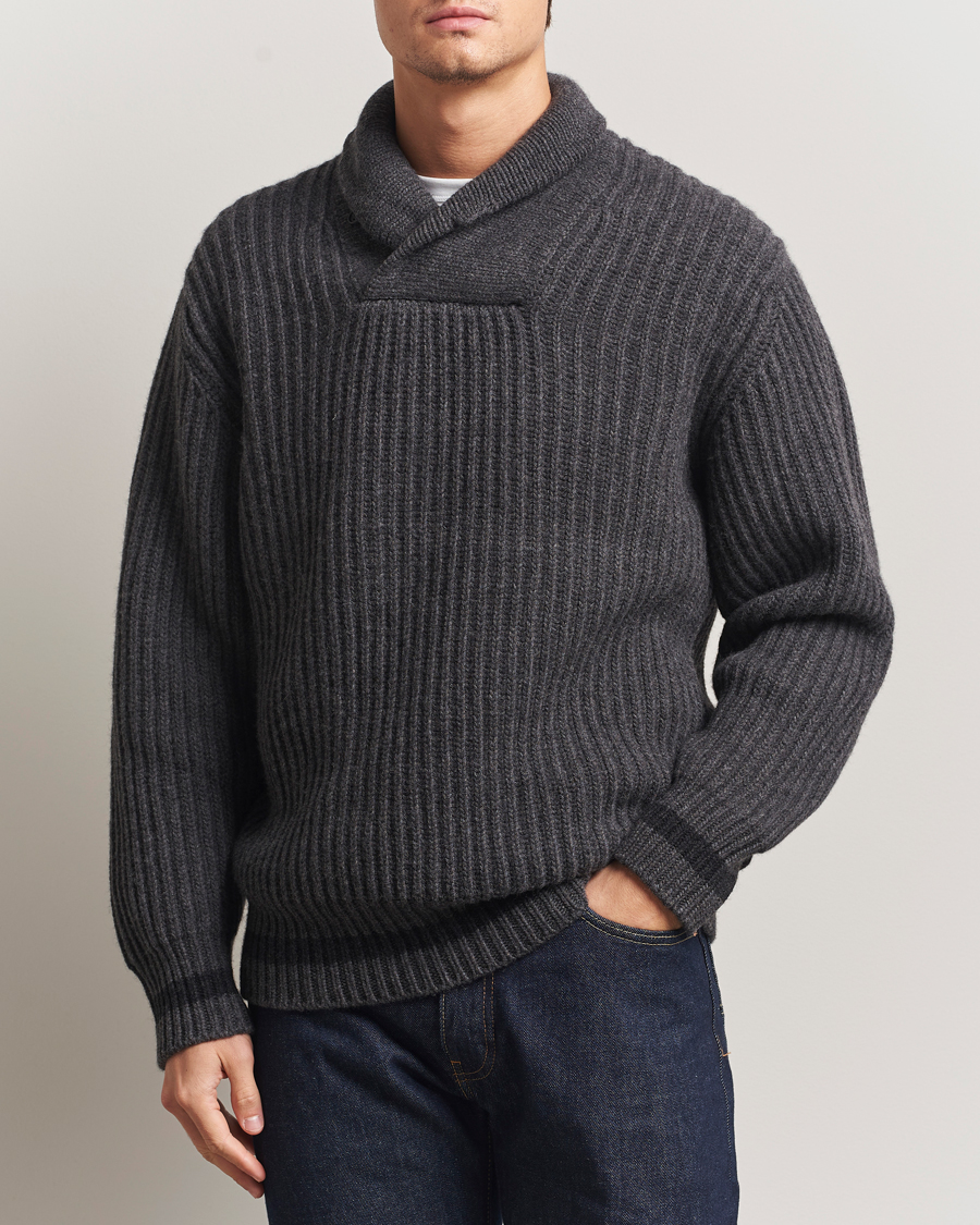 Heren | Truien | Filson | Bristol Shawl Neck Sweater Grey