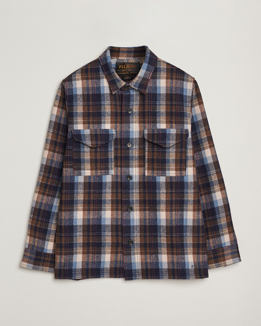 Heren | Overhemden | Filson | Checked Wool Jac Shirt Brown Multi