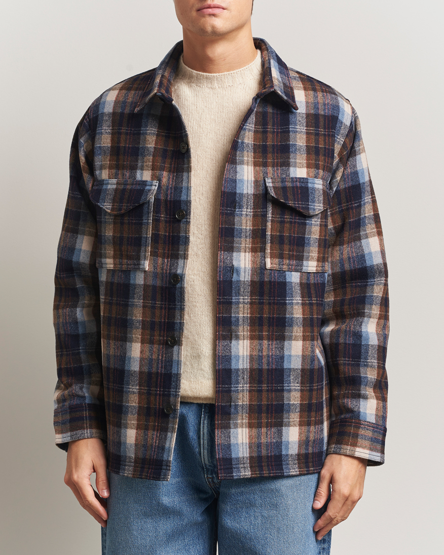 Heren | Overhemden | Filson | Checked Wool Jac Shirt Brown Multi