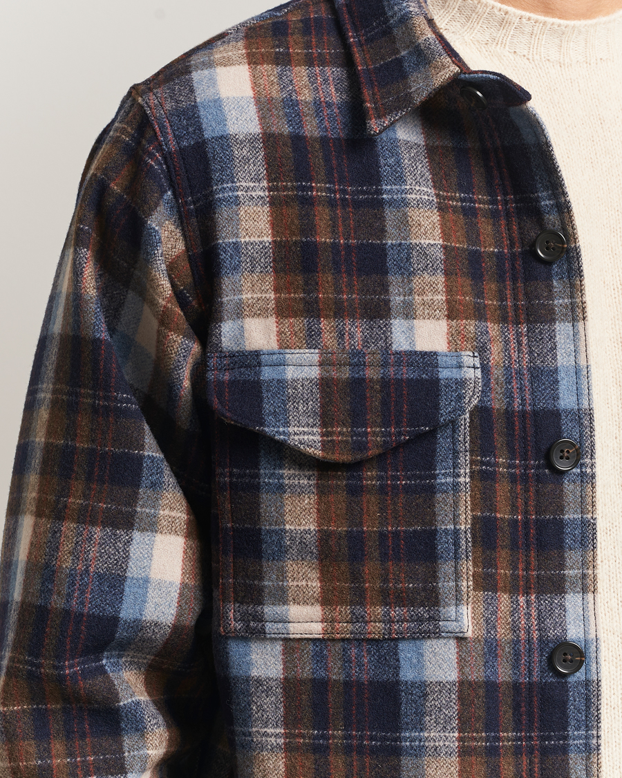 Heren | Overhemden | Filson | Checked Wool Jac Shirt Brown Multi