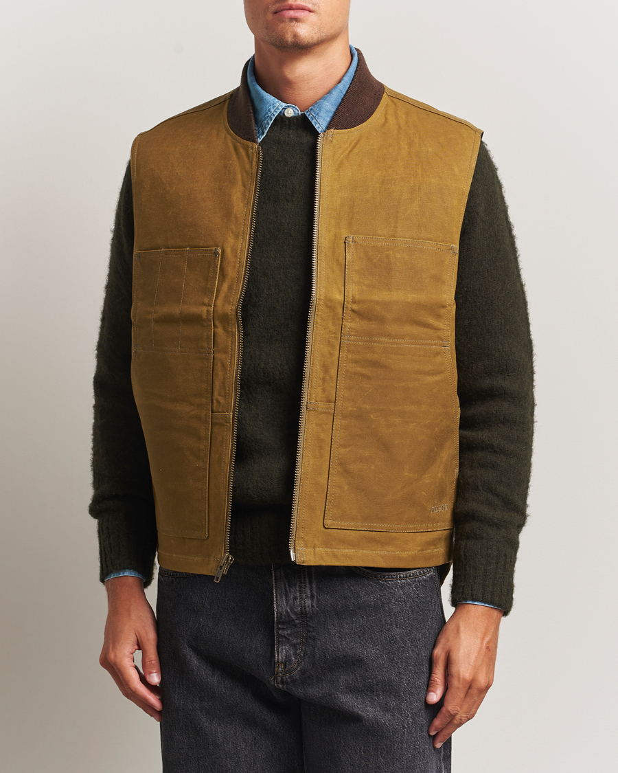 Heren | Gilets | Filson | Tin Cloth Insulated Work Vest Dark Tan