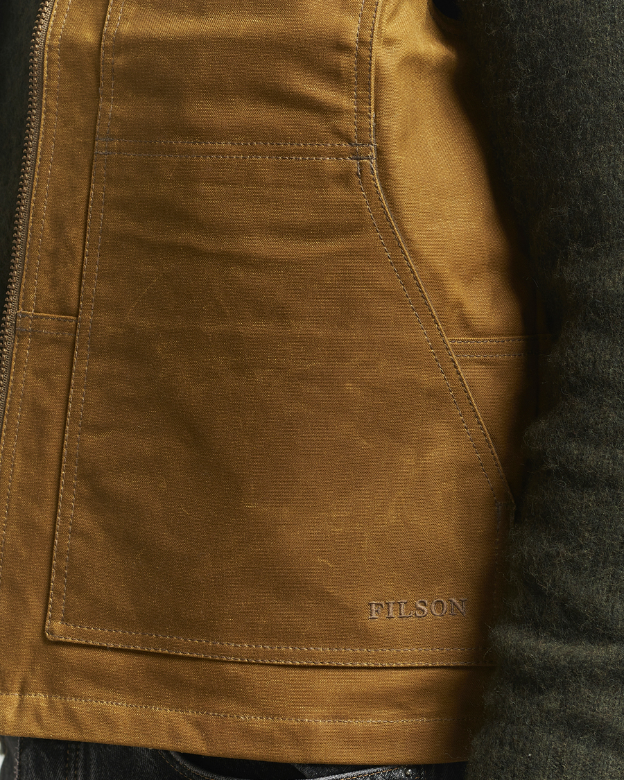 Heren | Gilets | Filson | Tin Cloth Insulated Work Vest Dark Tan