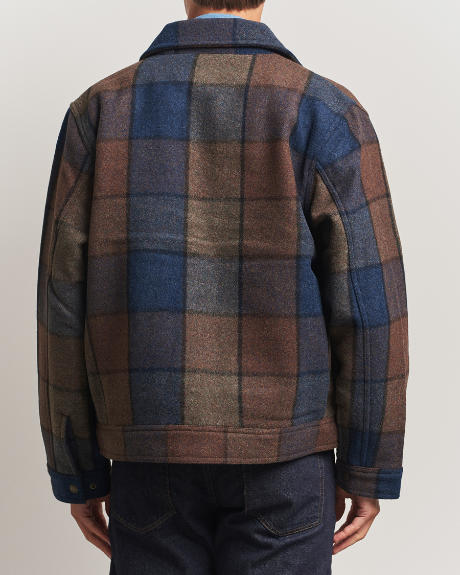 Heren | Jassen | Filson | Mackinaw Checked Wool Work Jacket Blue/Brown