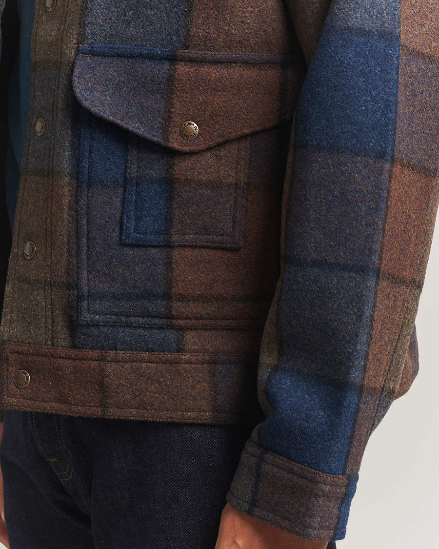 Heren | Jassen | Filson | Mackinaw Checked Wool Work Jacket Blue/Brown
