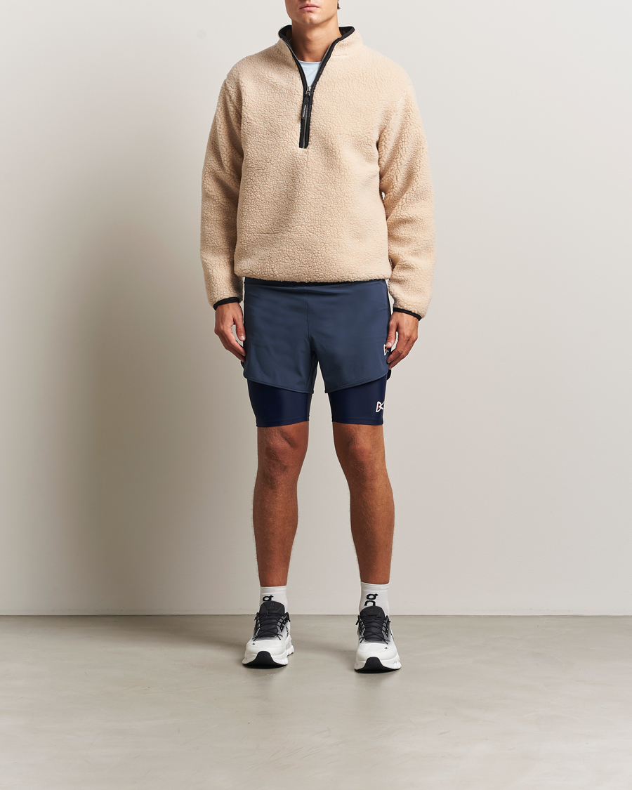 Heren | Truien | District Vision | Heavyweight Half Zip Pile Fleece Quartz