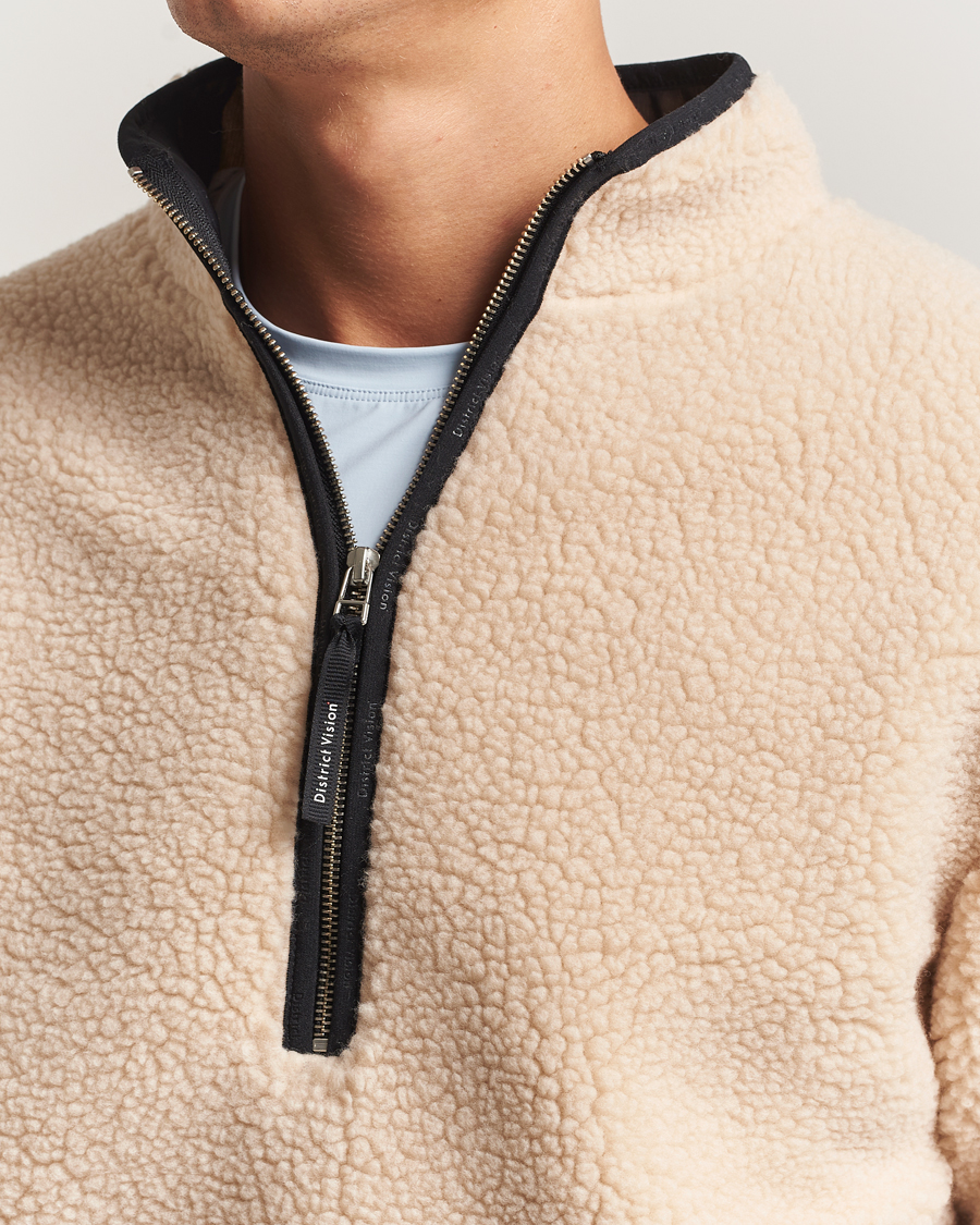 Heren | Truien | District Vision | Heavyweight Half Zip Pile Fleece Quartz