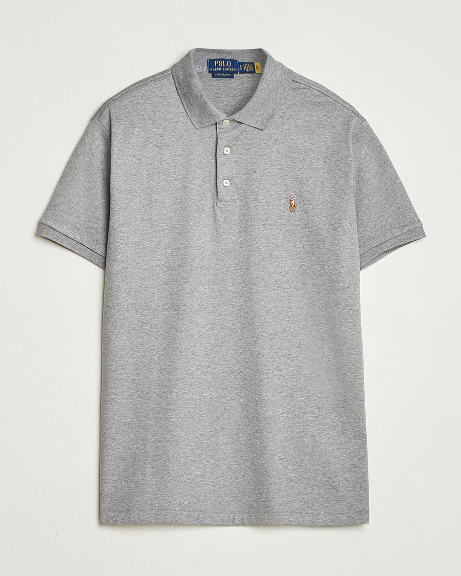 Heren | Polo's | Polo Ralph Lauren | Custom Slim Fit Cotton Polo Steel Heather