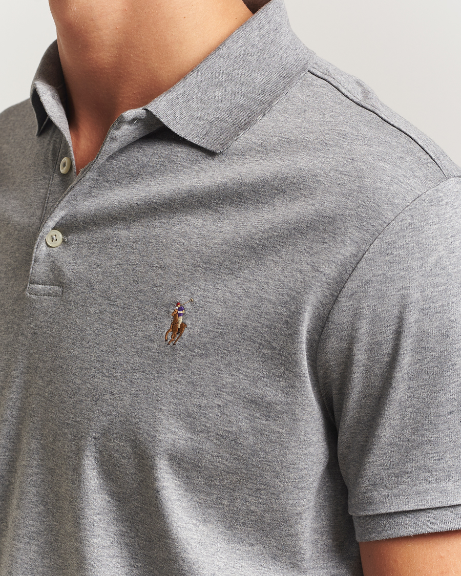 Heren | Polo's | Polo Ralph Lauren | Custom Slim Fit Cotton Polo Steel Heather