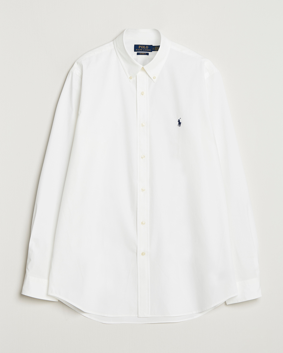 Heren | Overhemden | Polo Ralph Lauren | Custom Fit Stretch Poplin Shirt White