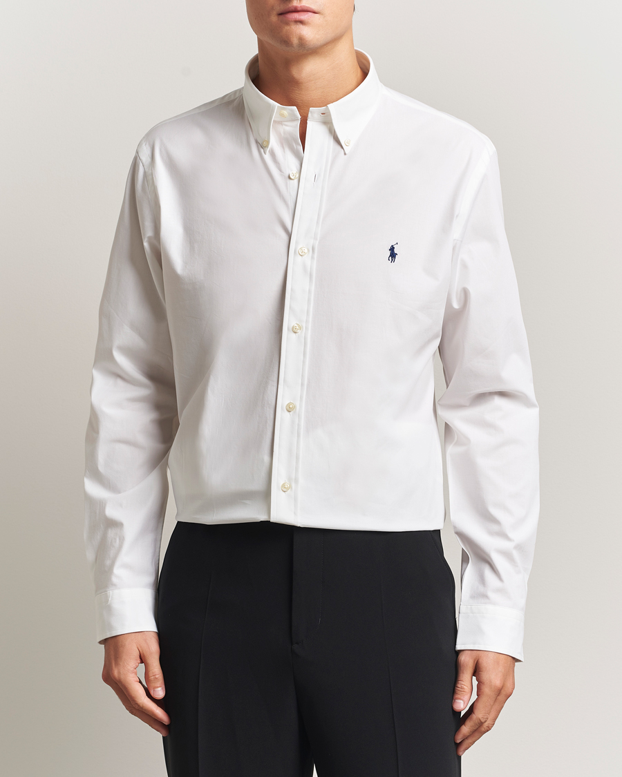 Heren | Overhemden | Polo Ralph Lauren | Custom Fit Stretch Poplin Shirt White
