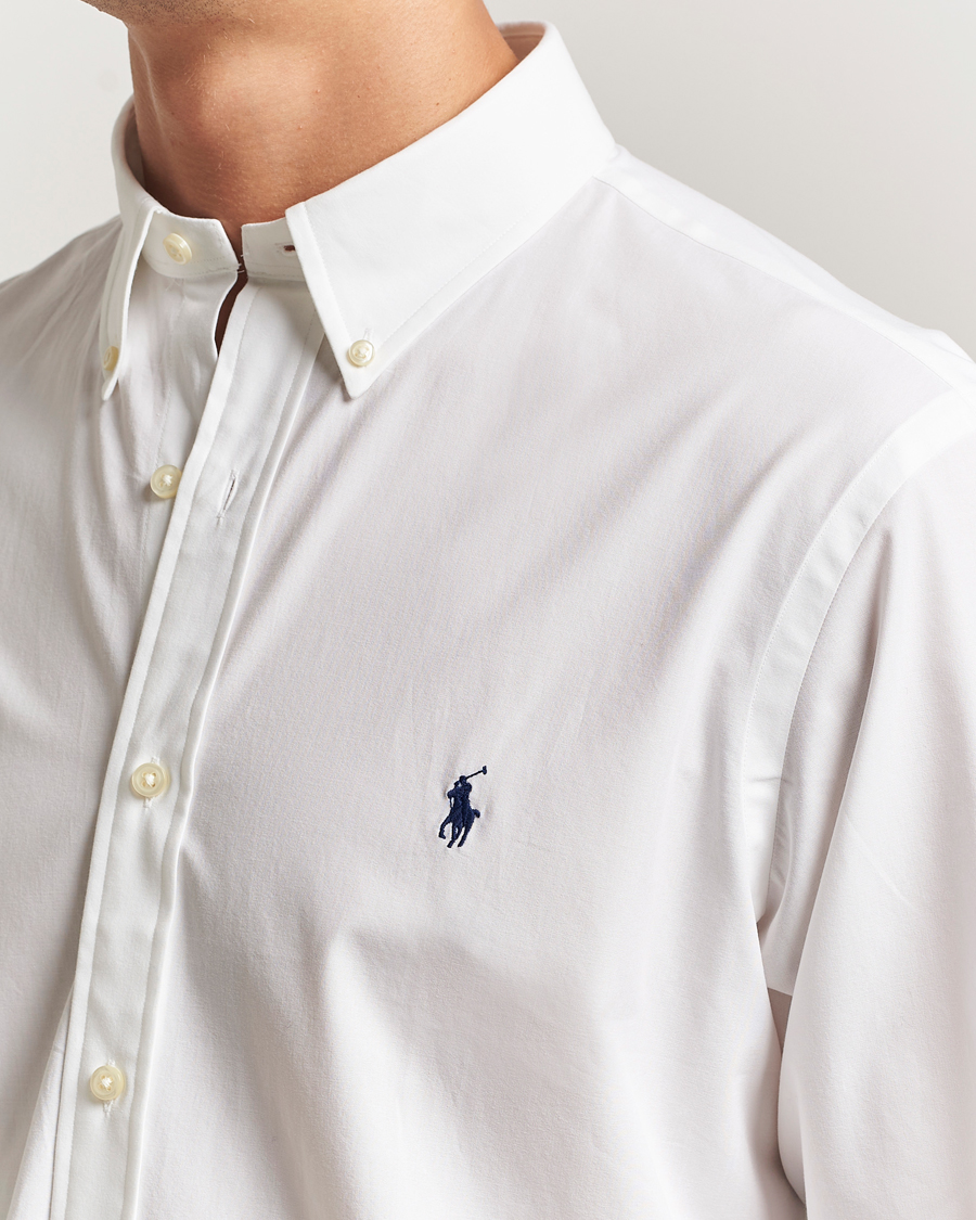Heren | Overhemden | Polo Ralph Lauren | Custom Fit Stretch Poplin Shirt White