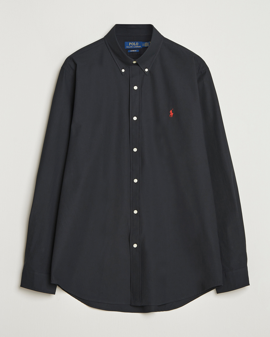 Heren | Overhemden | Polo Ralph Lauren | Custom Fit Stretch Poplin Shirt Polo Black