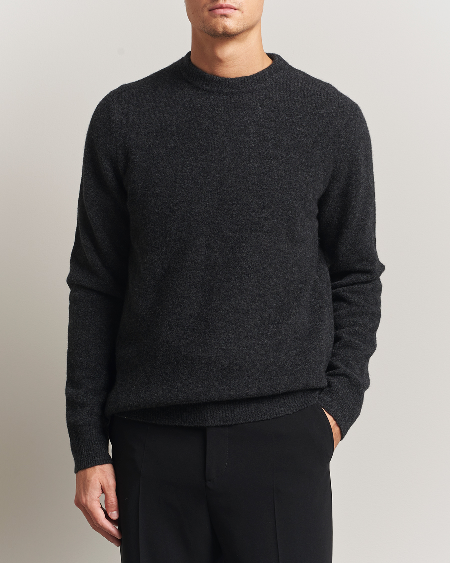 Heren | Truien | Filippa K | Yak Knitted Sweater Charcoal Melange