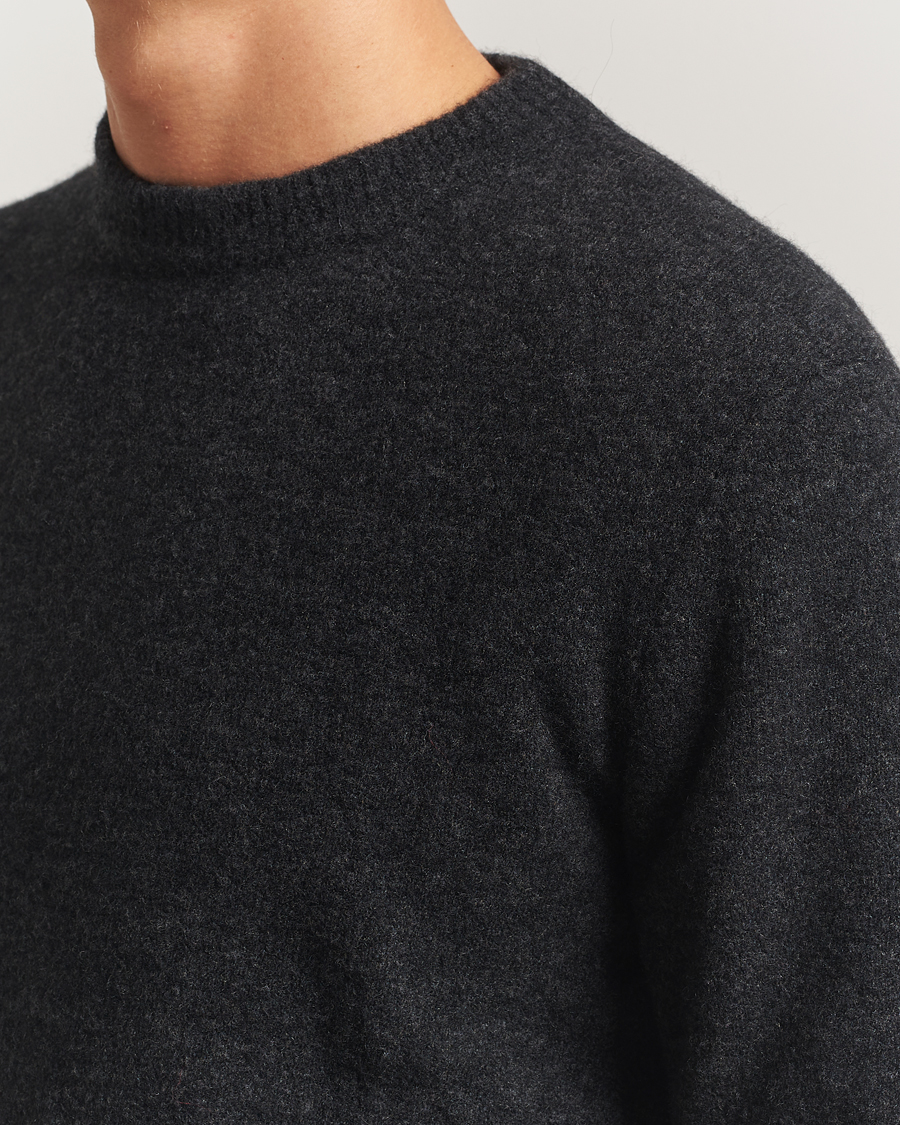 Heren | Truien | Filippa K | Yak Knitted Sweater Charcoal Melange