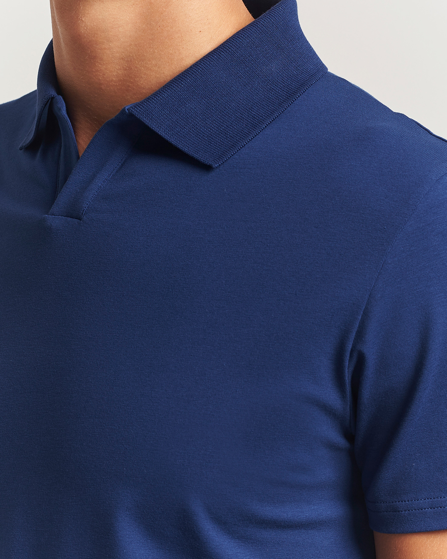 Heren | Polo's | Filippa K | Soft Lycra Polo T-Shirt Royal Navy