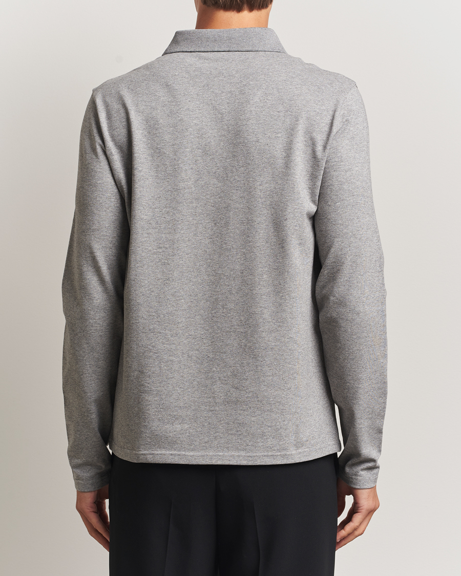 Heren | Polo's | Filippa K | Luke Lycra Polo Shirt Mid Grey Melange