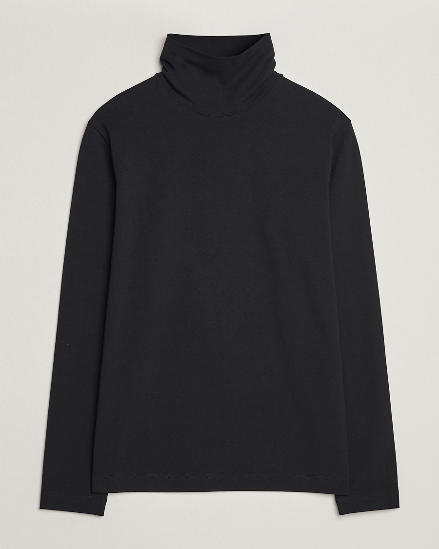 Heren | Truien | Filippa K | Organic Cotton Stretch Turtleneck Black