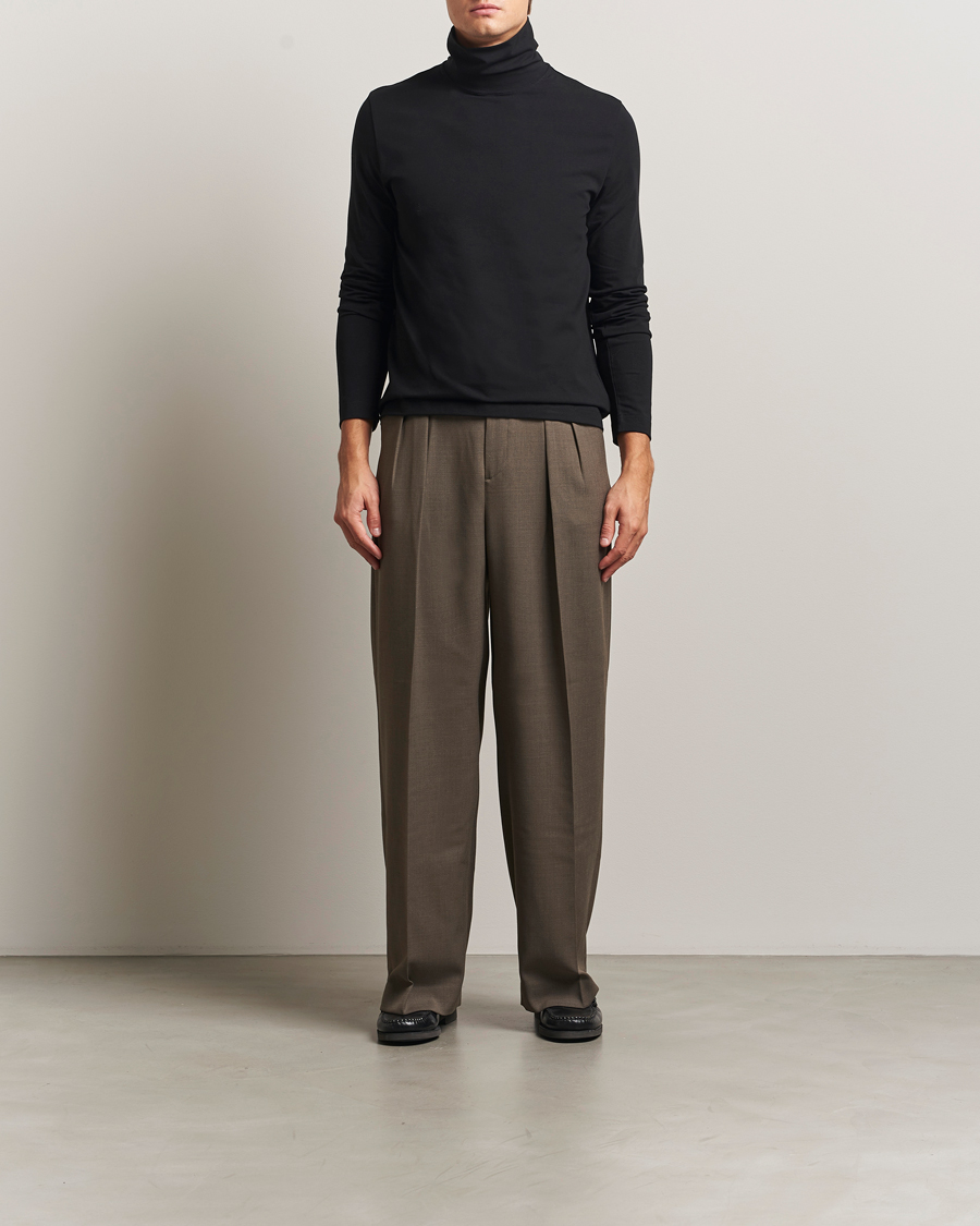Heren | Truien | Filippa K | Organic Cotton Stretch Turtleneck Black