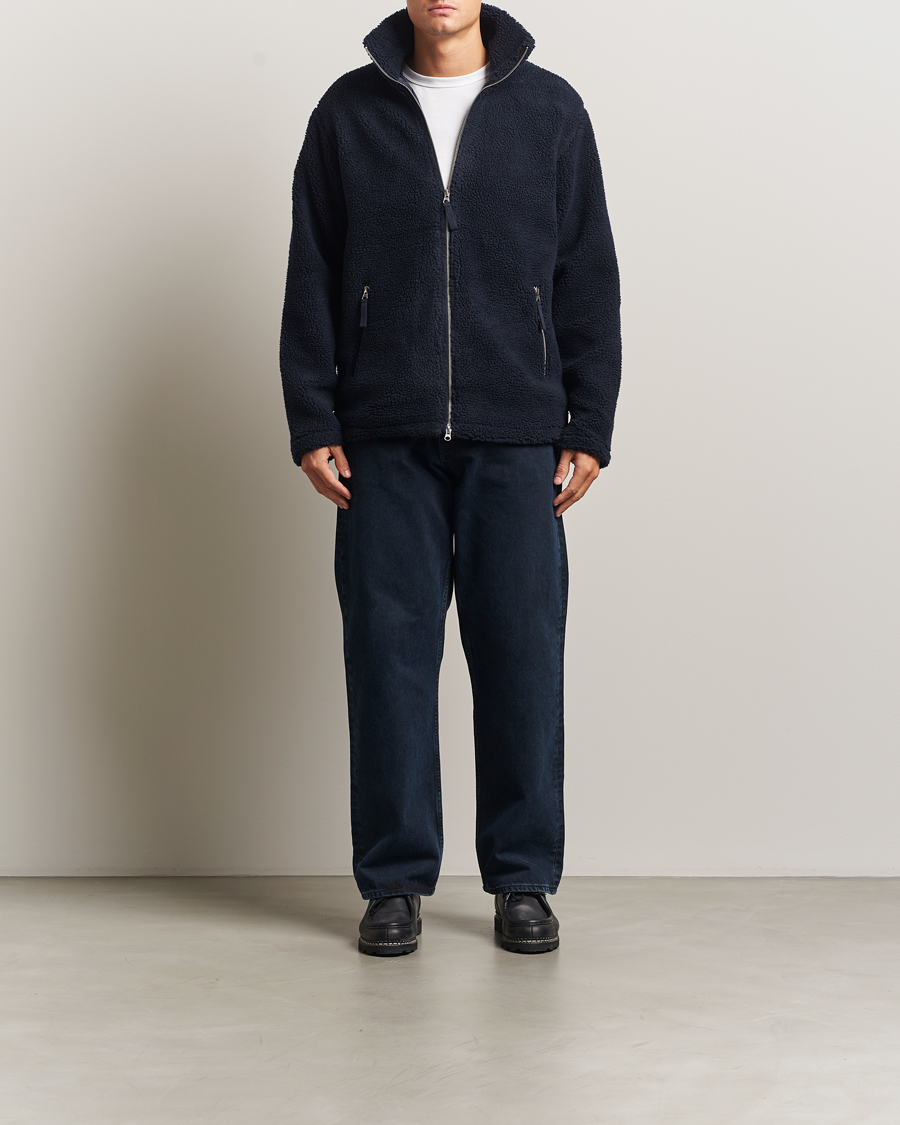 Heren | Jassen | A Day's March | Acton Fleece Jacket Navy
