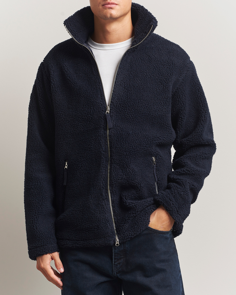 Heren | Jassen | A Day's March | Acton Fleece Jacket Navy