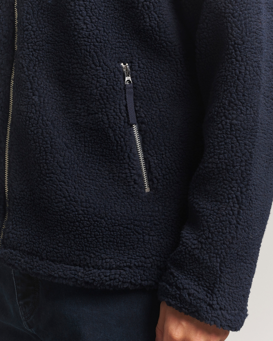 Heren | Jassen | A Day's March | Acton Fleece Jacket Navy