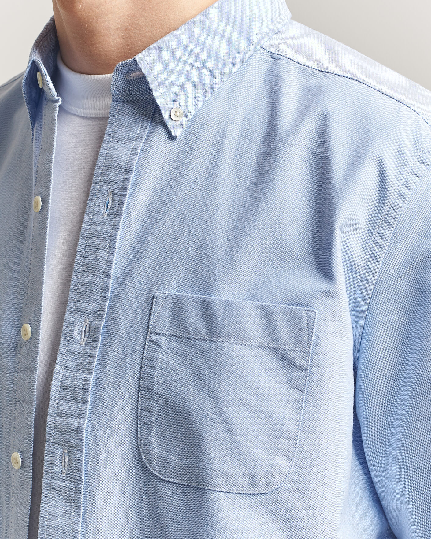 Heren | Overhemden | A Day's March | Classic Oxford Shirt Light Blue