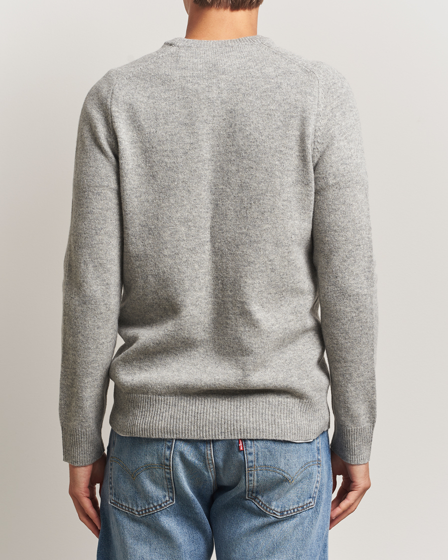 Heren | Truien | A Day's March | Brodick Lambswool Sweater Grey Melange