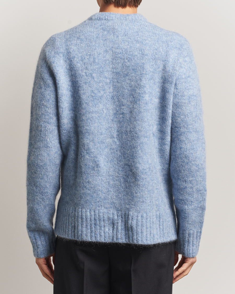 Heren | Truien | A Day's March | Tietar Mohair Sweater Light Blue