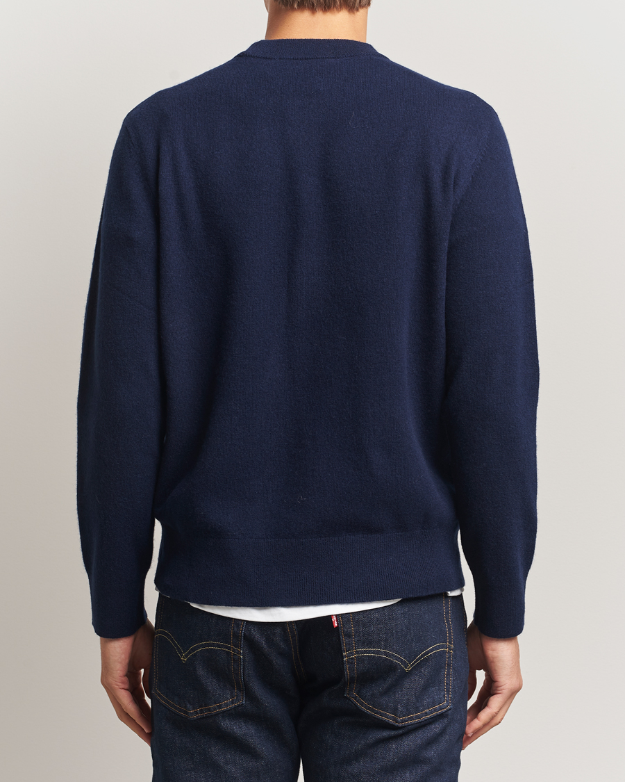 Heren | Truien | A Day's March | Marlow Cashmere Blend Sweater Navy