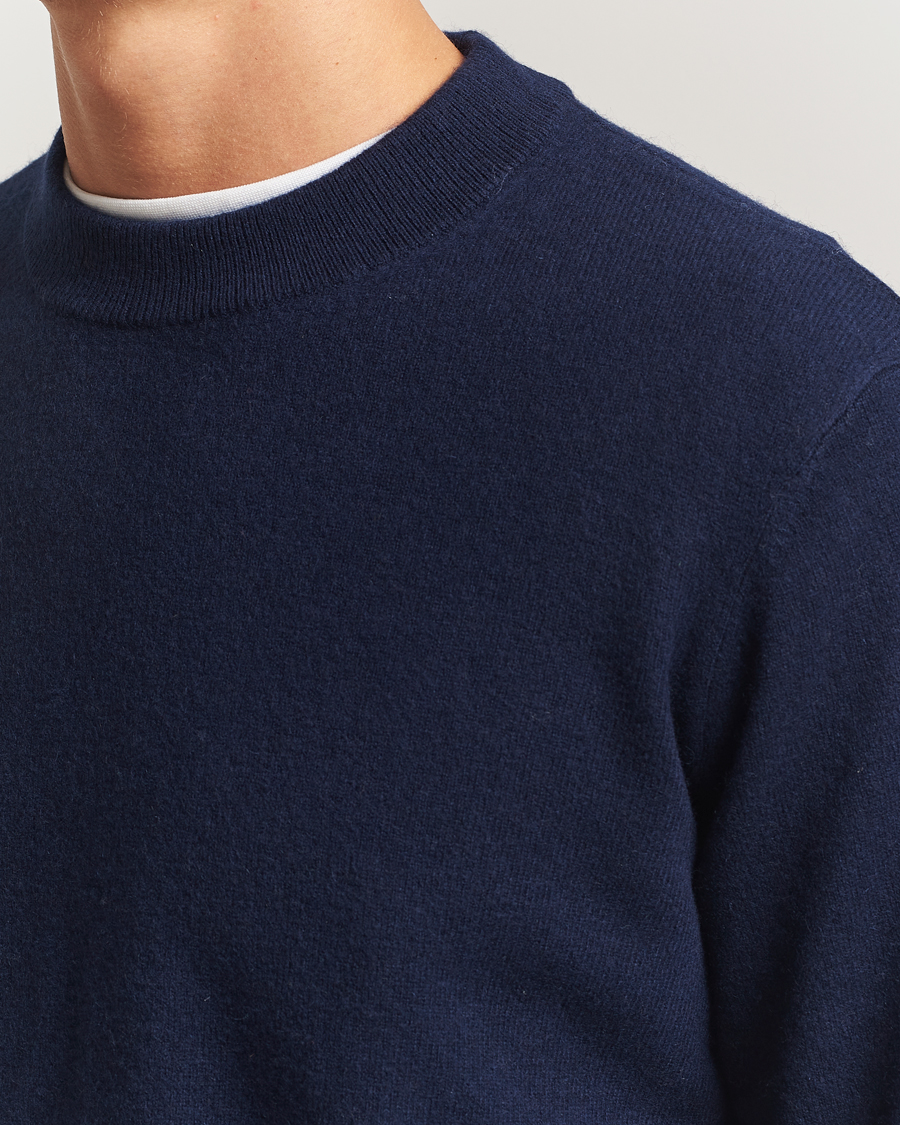Heren | Truien | A Day's March | Marlow Cashmere Blend Sweater Navy