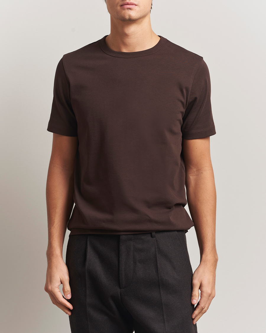 Heren | T-shirts | A Day's March | Heavyweight T-Shirt Dark Brown