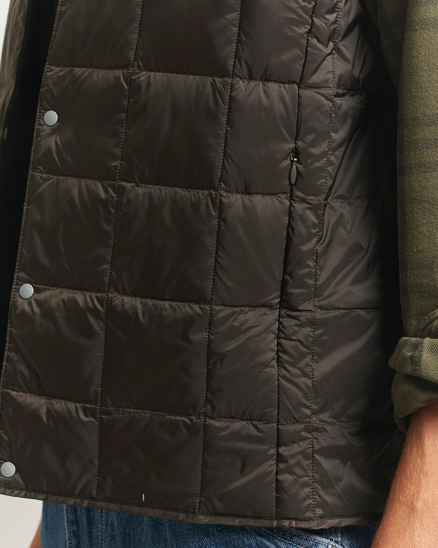 Heren | Gilets | TAION | V-Neck Lightweight Down Vest Dark Choco