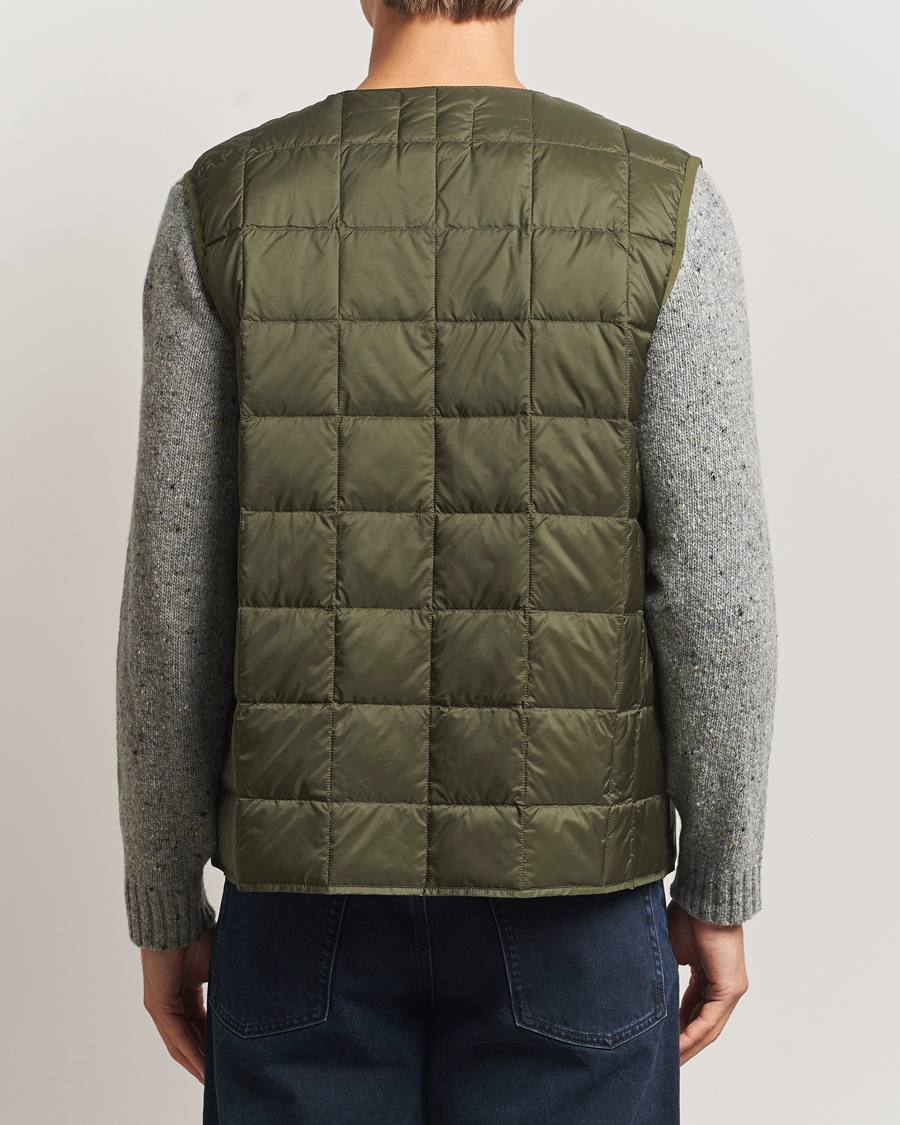 Heren | Gilets | TAION | V-Neck Lightweight Down Vest Dark Olive