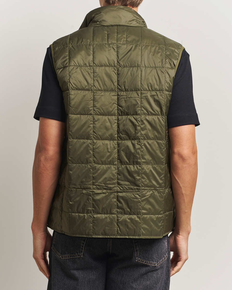 Heren | Gilets | TAION | High Neck Full Zip Lightweight Down Vest Dark Olive
