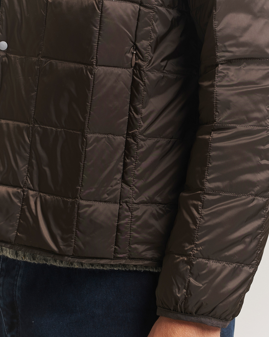 Heren | Jassen | TAION | Crew Neck Button Down Jacket Dark Choco