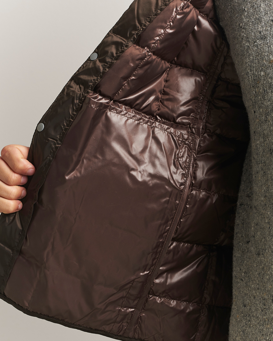 Heren | Jassen | TAION | Crew Neck Button Down Jacket Dark Choco
