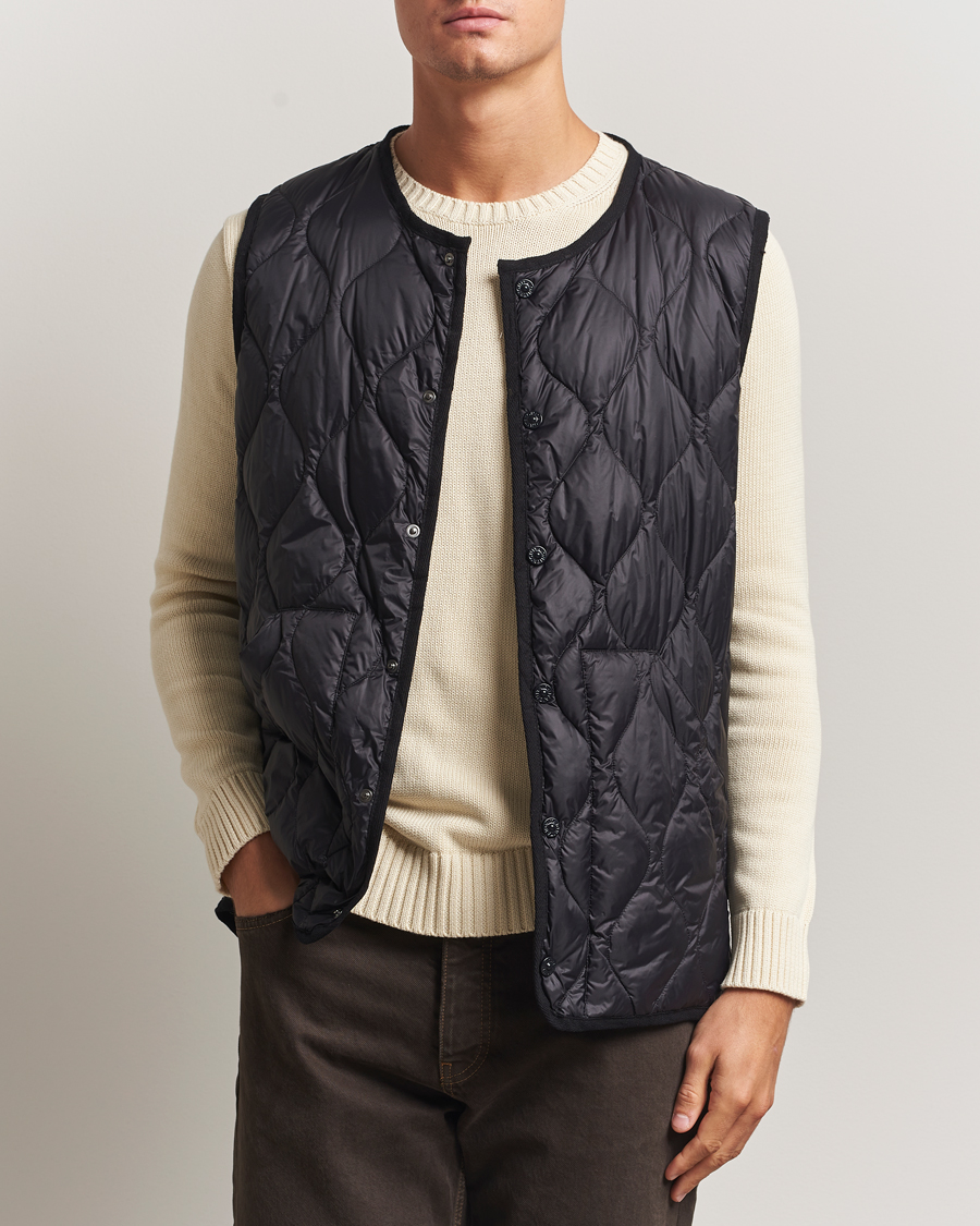 Heren | Jassen | TAION | Military Crew Neck Down Vest Black