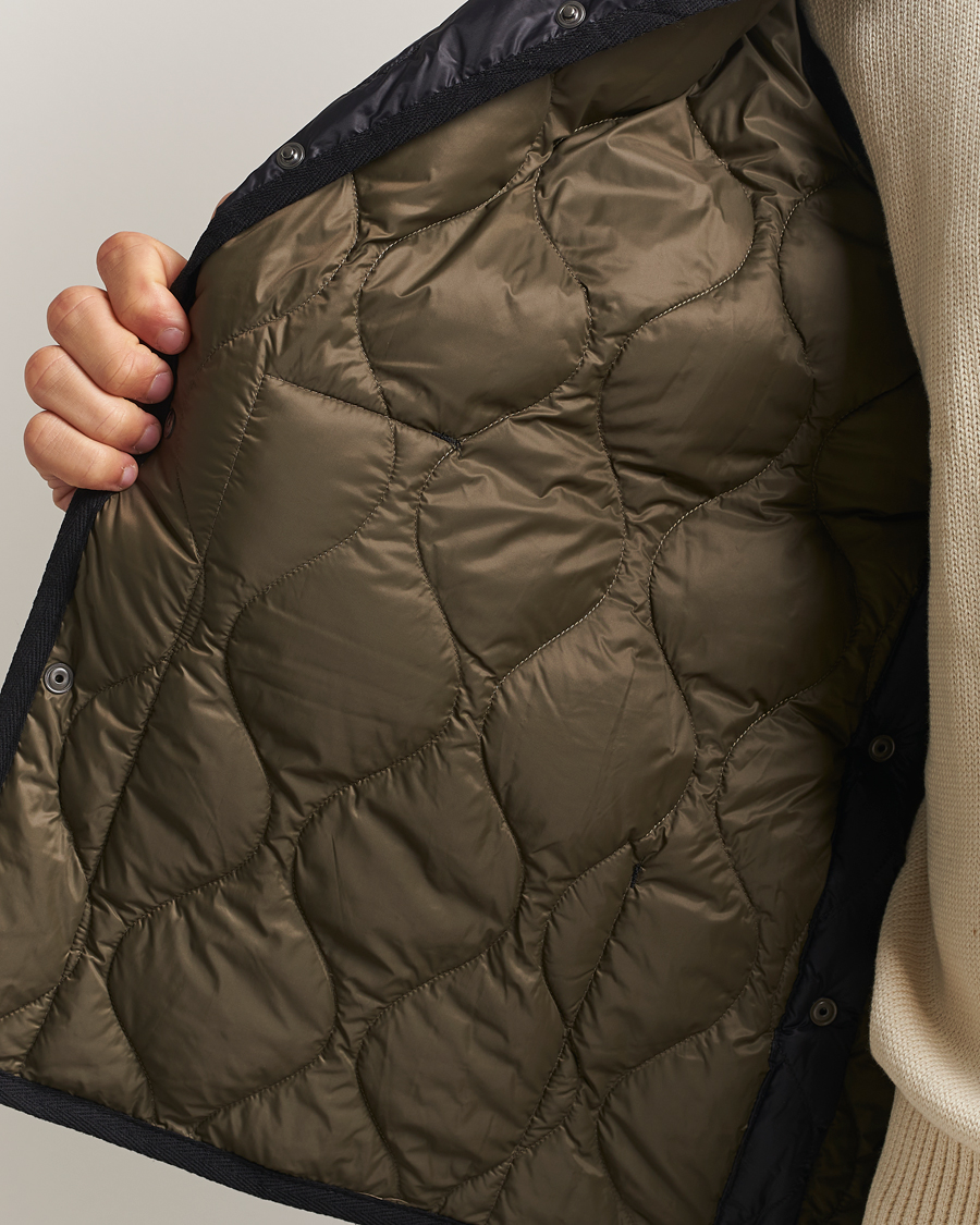 Heren | Gilets | TAION | Military Crew Neck Down Vest Black