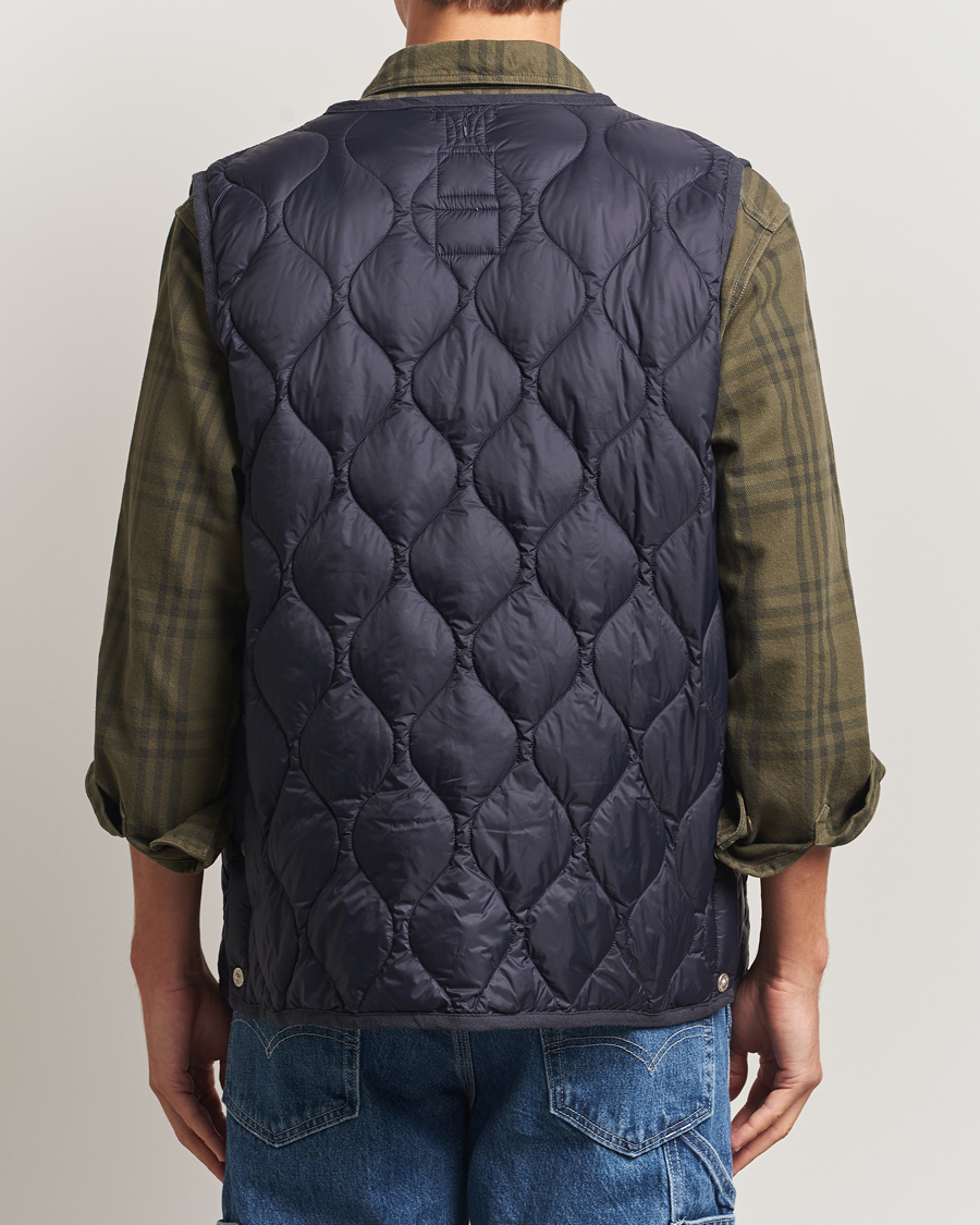 Heren | Gilets | TAION | Military Crew Neck Down Vest Navy
