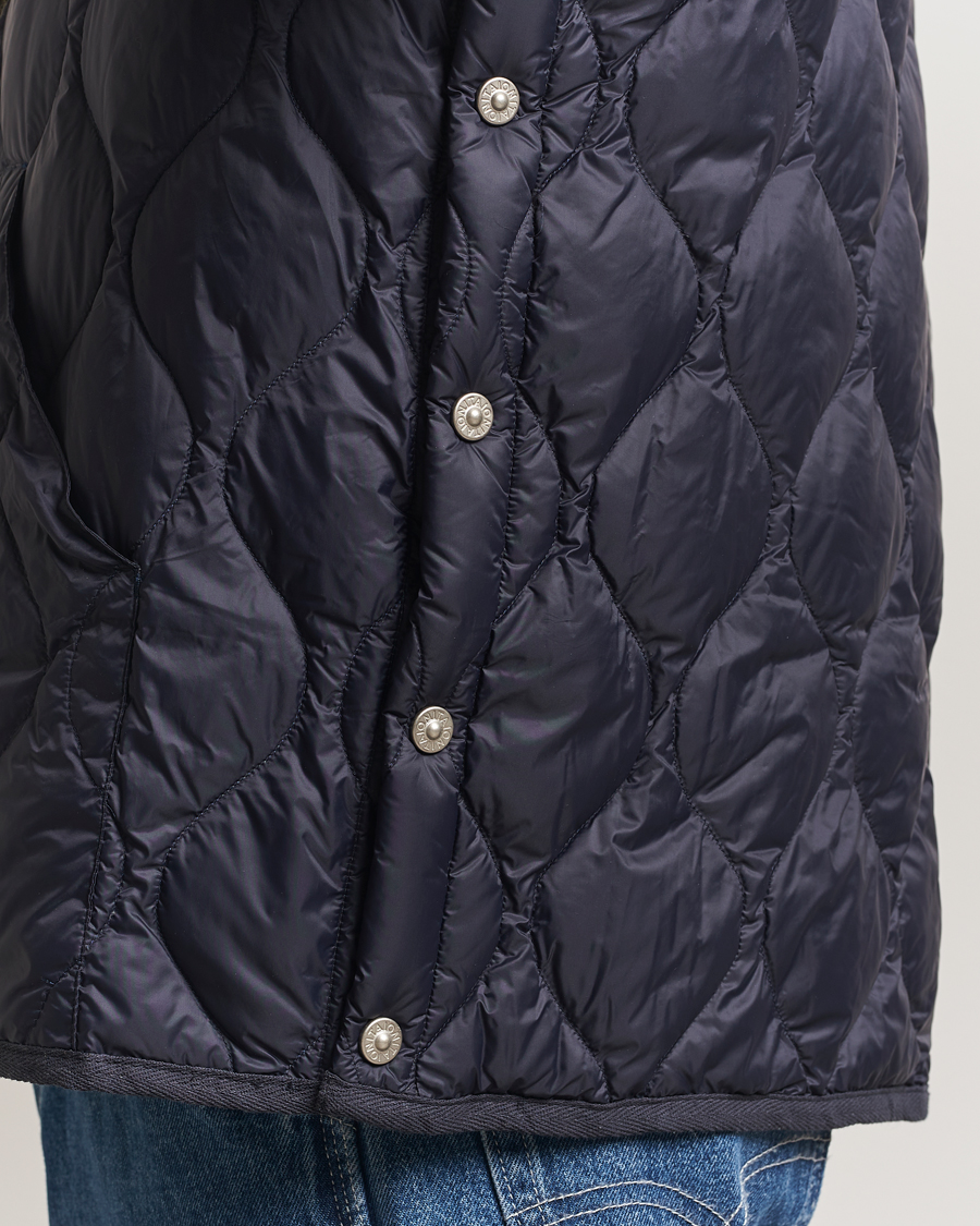 Heren | Gilets | TAION | Military Crew Neck Down Vest Navy