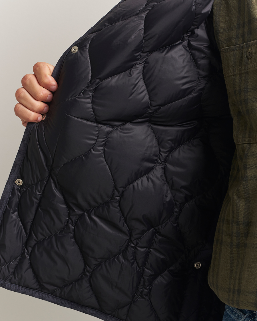 Heren | Gilets | TAION | Military Crew Neck Down Vest Navy